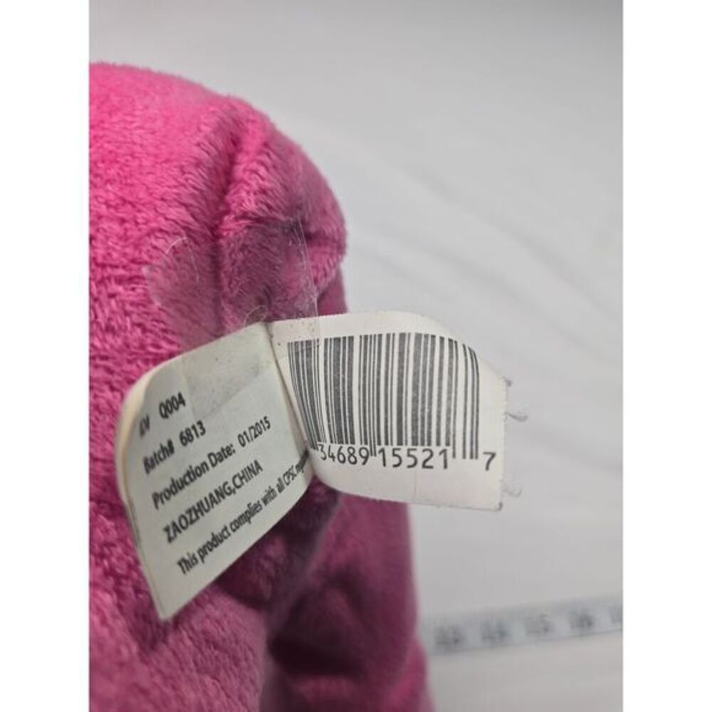 Kellytoy Plush Caw Stuffed Animal pink with Blue ears Soft Cuddly Toy 15" - Picture 6 of 6